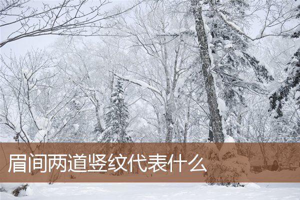 眉间两道竖纹代表什么 眉间两道竖纹代表什么