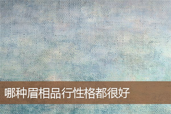 哪种眉相品行性格都很好 哪种眉相品行性格都很好
