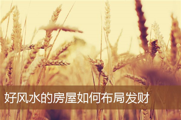 好风水的房屋如何布局发财 好风水的房屋如何布局发财