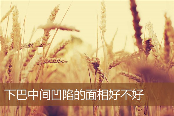 下巴中间凹陷的面相好不好 下巴中间凹陷的面相好不好