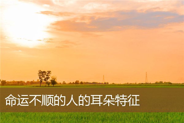 命运不顺的人的耳朵特征 命运不顺的人的耳朵特征