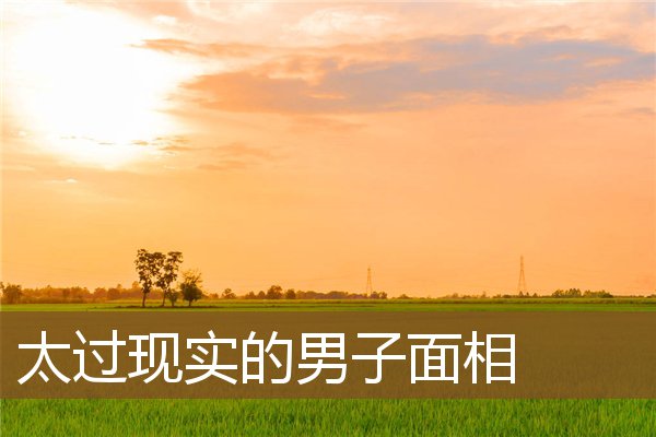 太过现实的男子面相