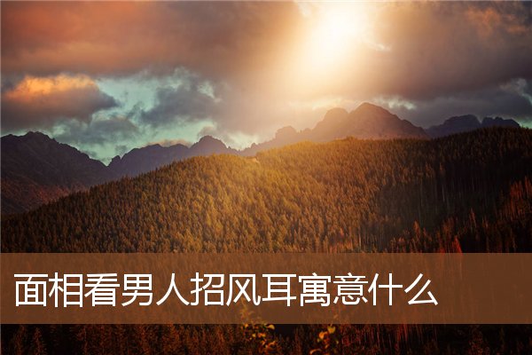 面相看男人招风耳寓意什么 面相看男人招风耳寓意什么