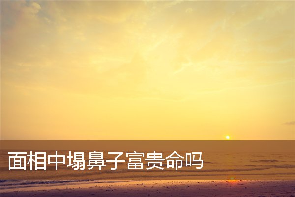 面相中塌鼻子富贵命吗 面相中塌鼻子富贵命吗