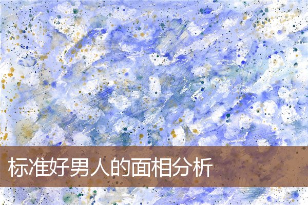 标准好男人的面相分析