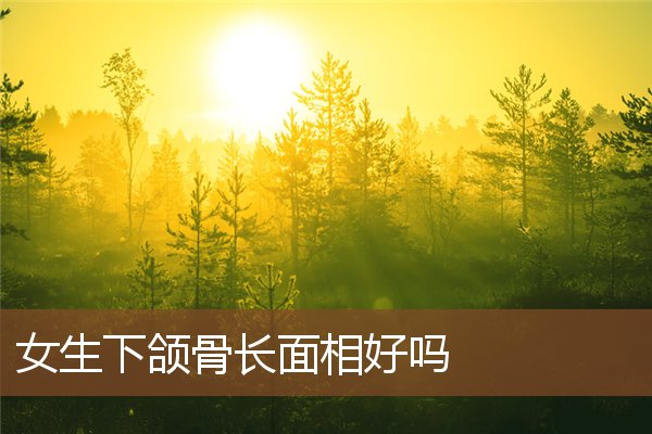 女生下颌骨长面相好吗
